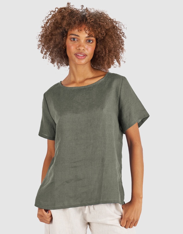 CAMIXA - Teena Linen T-shirt Top