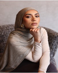 Mod Squad - Textured Hijab- Almond