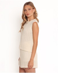 Petal & Pup - Briar Knit Shorts - Cream
