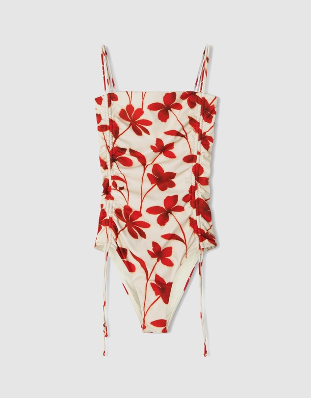 Zulu & Zephyr - Ruby Floral Gathered One Piece