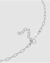 Elli Jewelry - Anklet Basic Link Chain 925 Sterling Silver
