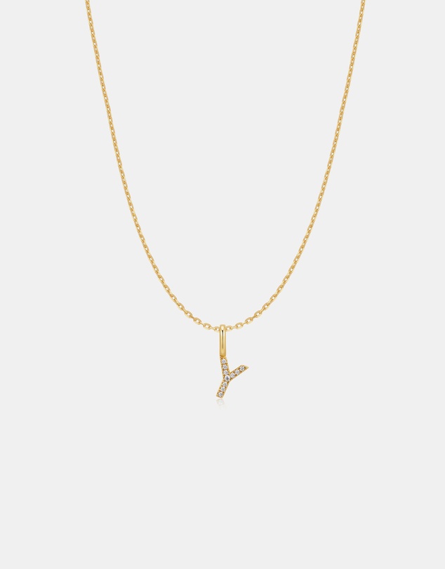 Ania Haie - Ania Haie Gold Letter Y Initial Necklace