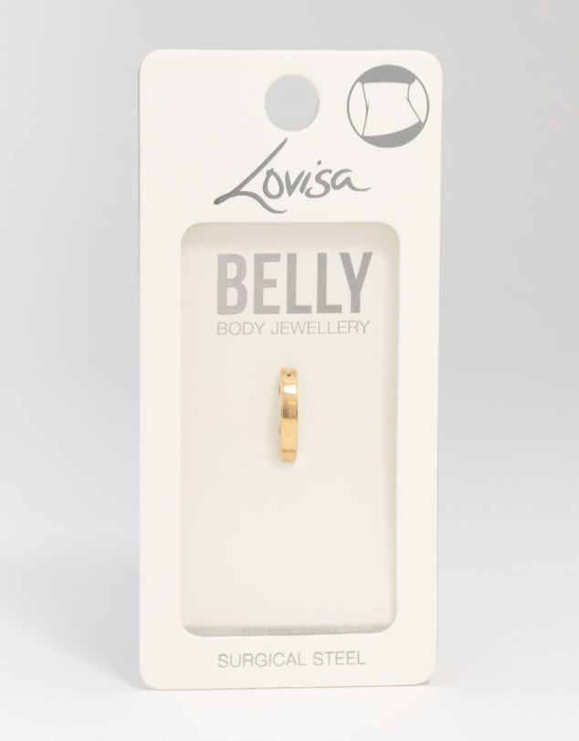 Lovisa - Gold Plated Surgical Steel Plain Curved Belly Ring