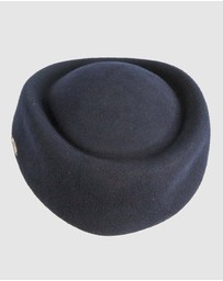 Max Alexander - Felt Dark Navy Pillbox Hat