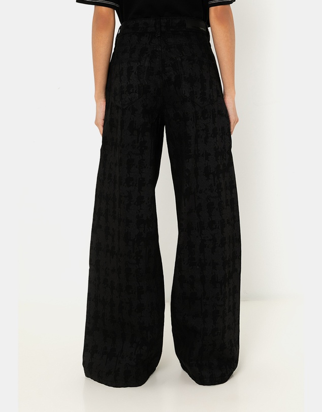 Karl Lagerfeld - All-Over Print Kameo Wide Leg Denim Pants