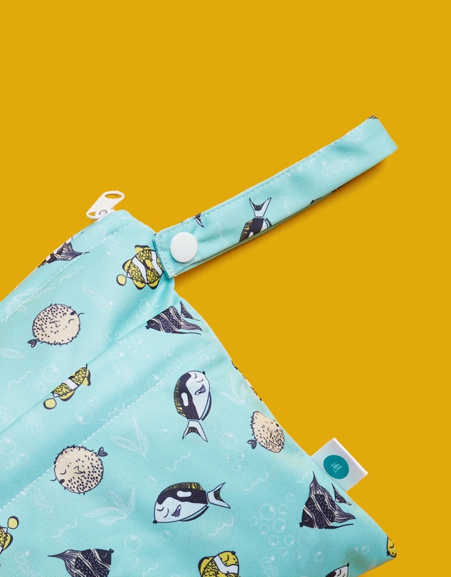itti bitti - Small Double Pocket Wetbag Pack - Bubbles