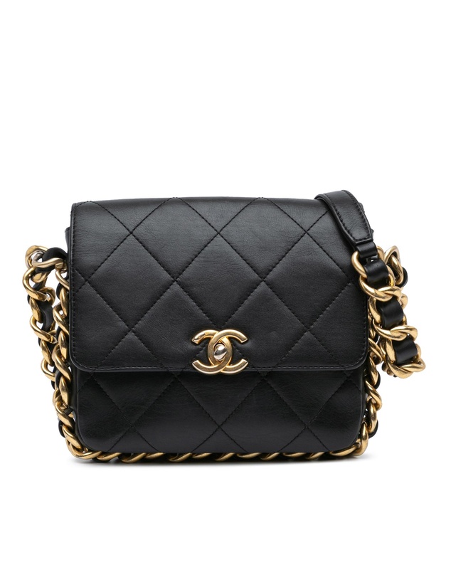 Chanel - Pre-Loved Small Quilted Calfskin Framing Chain Flap