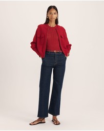 SABA - Prue Cotton Crochet Long Sleeve Knit