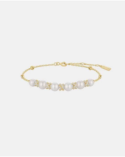 Ania Haie - Gold Sparkling Braided Shell Pearl Bracelet