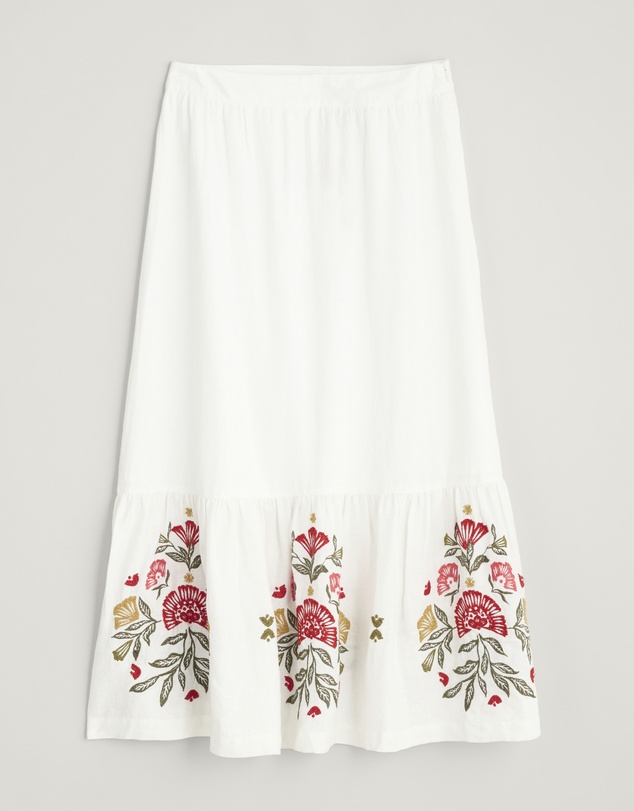 Seasalt - Seasalt Cornwall White Through the Woods Skirt