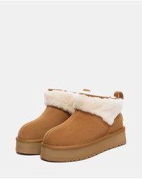 EVERAU - Australian Shepherd Ugg Eirwen Platform Cow Suede Upper UGG Boots