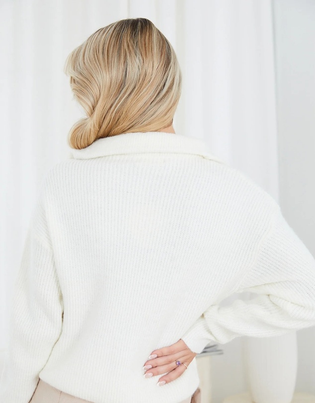 Esther & Co - Merete Knit - White