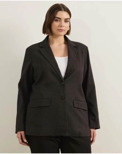 Atmos&Here Curvy - Rosetta Textured Blazer