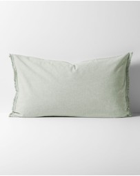 Aura Home - Chambray Fringe Standard Pillowcase