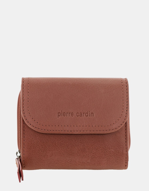 Pierre Cardin - Pierre Cardin Ladies Leather Tri-Fold Tab Wallet