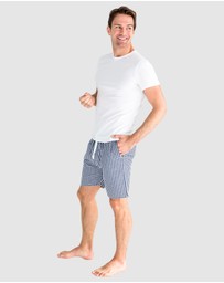 Sant And Abel - Men's Hepburn Gingham Navy Sleep Shorts
