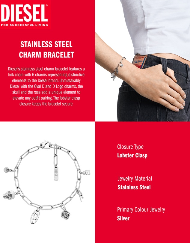 Diesel - Silver-Tone Bracelet