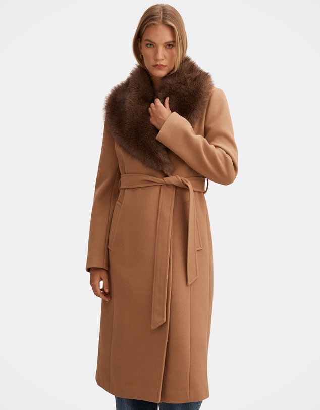 Forever New - Shelby Faux Fur Collar Coat