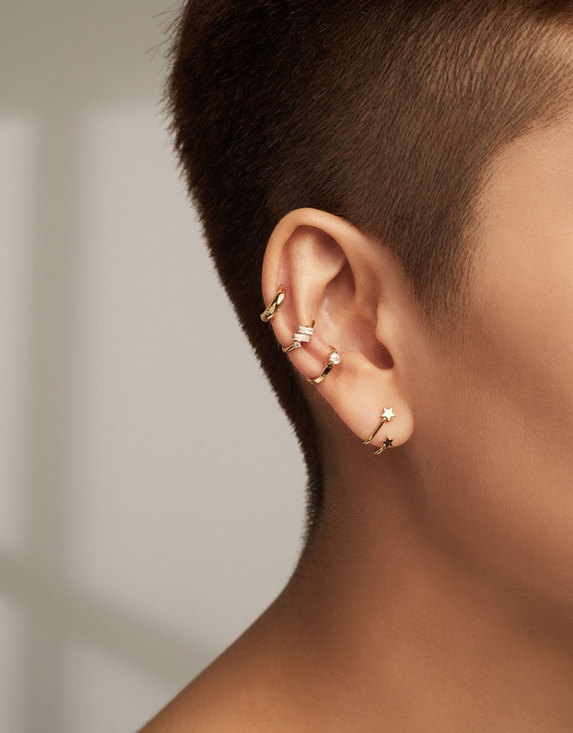 Wanderlust + Co - In The Stars Gold Huggie Earrings