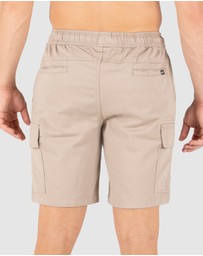 UNIT - UNIT Pivot Mens Elastic Waist Cargo Shorts