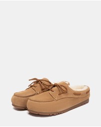 EVERAU - EverAU Ugg Creago Cow Suede Upper Loafer Oxfords Flats