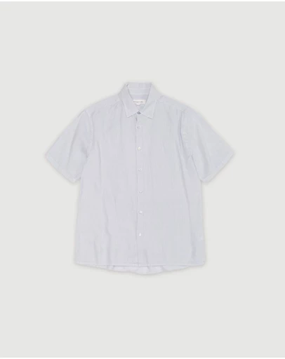 Revibe - Repaired Assembly Label Linen Short Sleeve Shirt