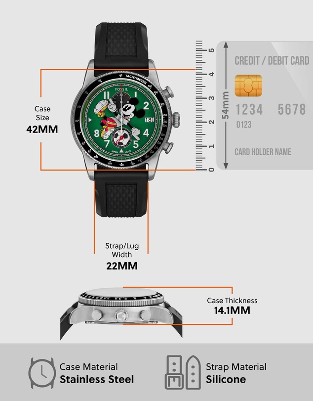 Fossil - Mickey Mouse Black Chronograph Watch
