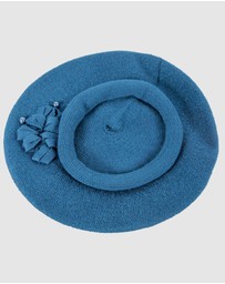 Max Alexander - European Made Blue Soft Wool Beret