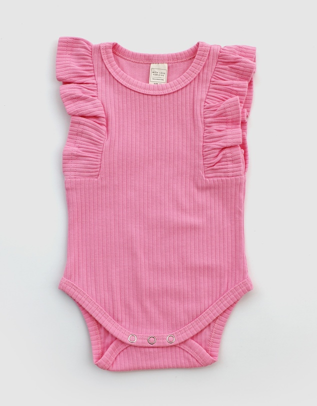 WITH LOVE FOR KIDS - Shimmy Wide Rib Tank Onesie - Babies