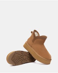 EVERAU - Australian Shepherd Ugg Mini Wintra Platform Cow Suede Upper UGG Boots