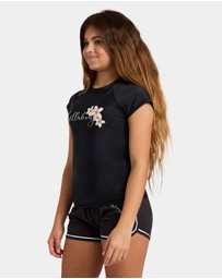 Billabong - Girls 6 to 16 Bloom Crush Short Sleeve Rashguard