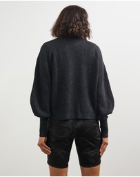 Lindsay Nicholas New York - Sculptured Sleeve Crew Neck