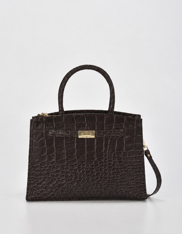 Cobb & Co - Arlie Leather Croc Tote
