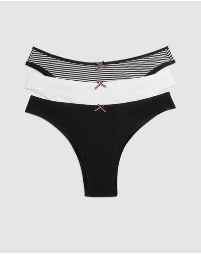Black & Black Stripe & Ecru