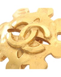 Pre-Loved by Azura Reborn - Pre-Loved Gold Plated CC Floral Clip On Earrings
