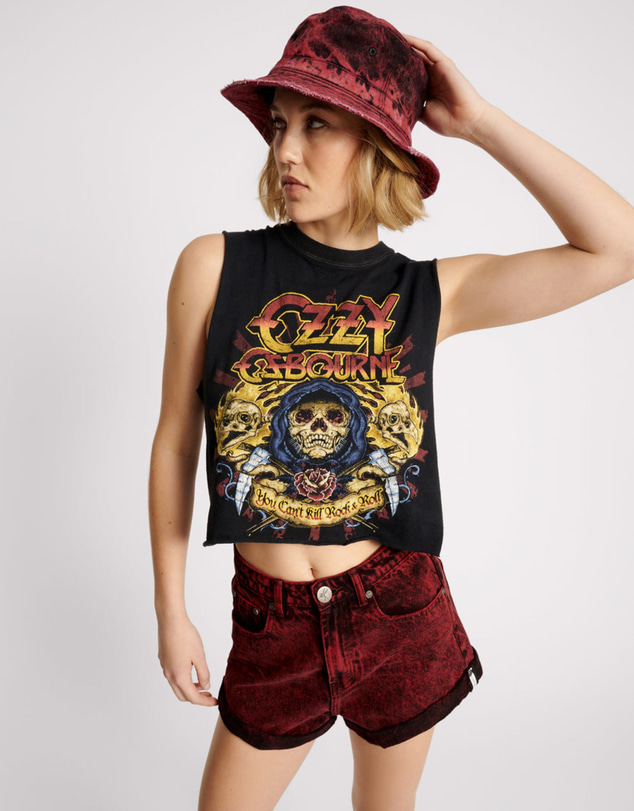 ONE TEASPOON - Black Heart Denim Bucket Hat