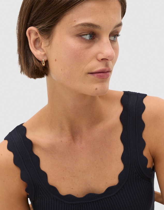 Seed Heritage - Scallop Knit Top
