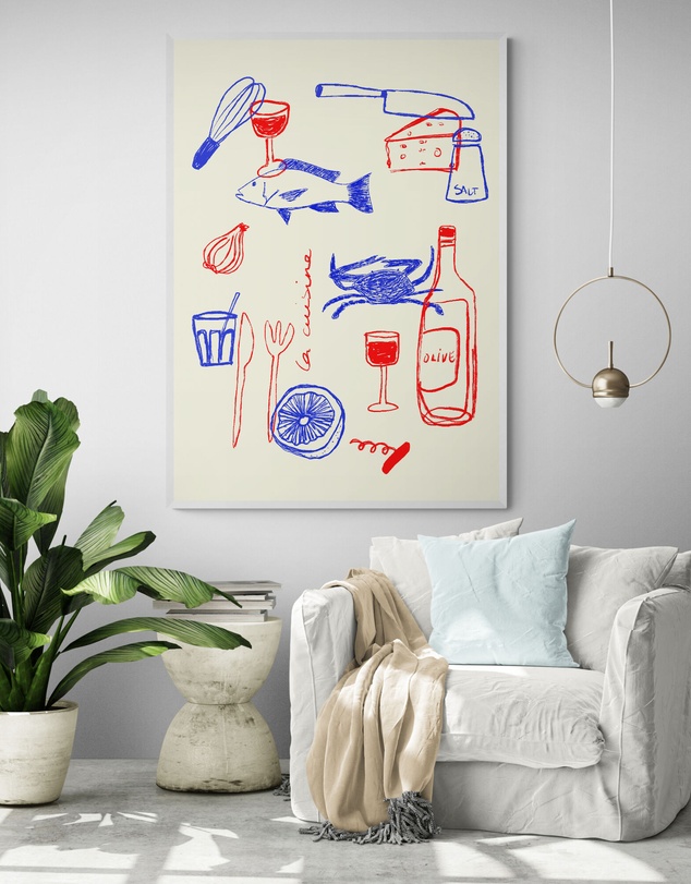 Inka Arthouse - Food & Wine by Byalmaklub Italy Art Print