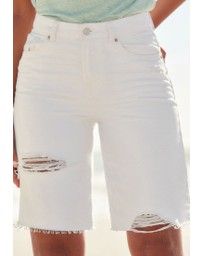 NEXT - Ripped Denim Bermuda Shorts
