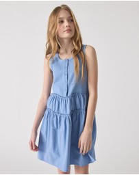 Decjuba Kids - Piper Tiered Mini Dress - Teens