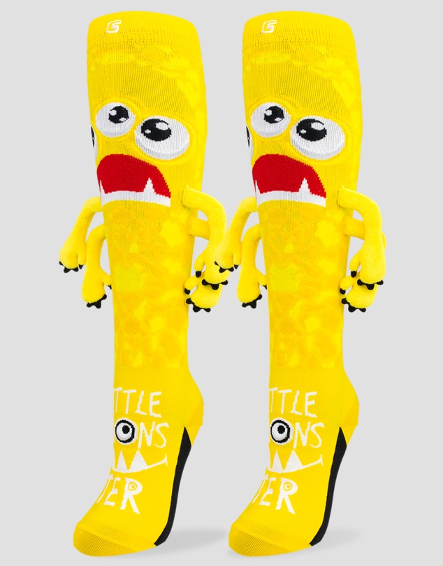 Crazy Skates - Crazy Socks Monster Yellow Knee-High Socks
