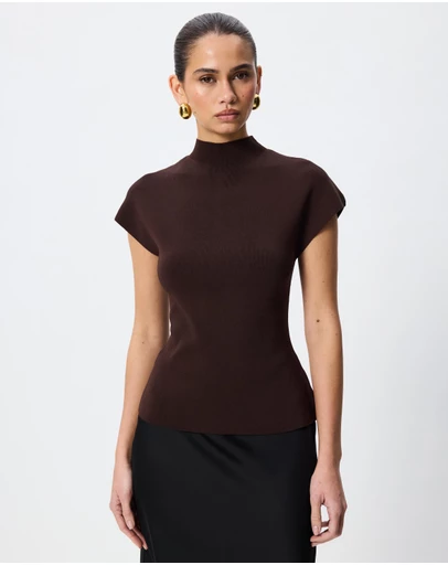 Tussah - Clara Grow On Sleeve Knitted Peplum Top