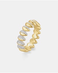 Ania Haie - Ania Haie Two-Tone Sparkling Puffy Spike Ring