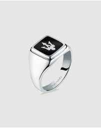 Maserati - Black Enamel Size 019 Ring