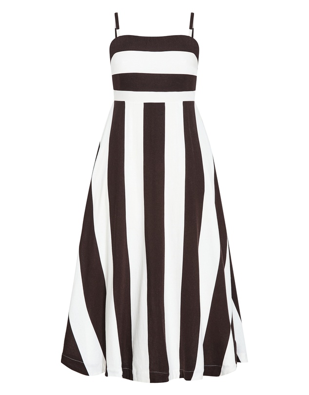 City Chic - Simone Strapless Stripe Maxi Dress