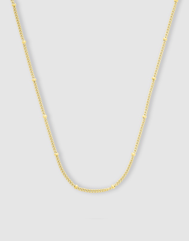 Wanderlust + Co - Beaded Gold Essential Chain Necklace