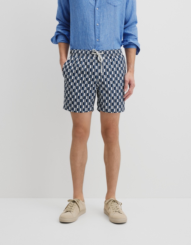 Country Road - Polyester Geometric Print Swim Short