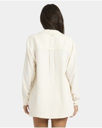 Billabong - Womens Wanderer Long Sleeve Button-down Shirt