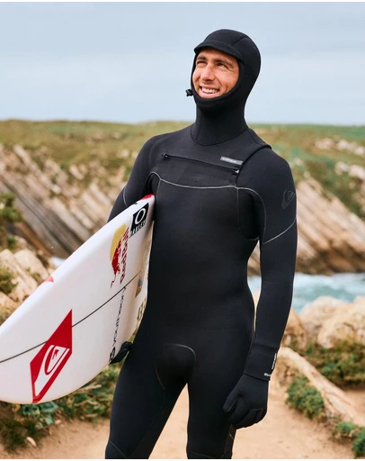 Quiksilver - Mens 5/4/3 Marathon Sessions Hooded Chest Zip Wetsuits