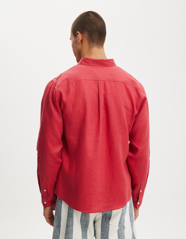 Cotton On - Relaxed Linen Long Sleeve Shirt